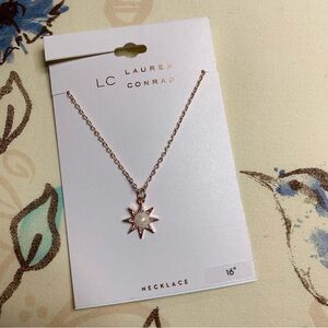 💜 LC Lauren Conrad Opal and Rose Gold Starburst Necklace NWT